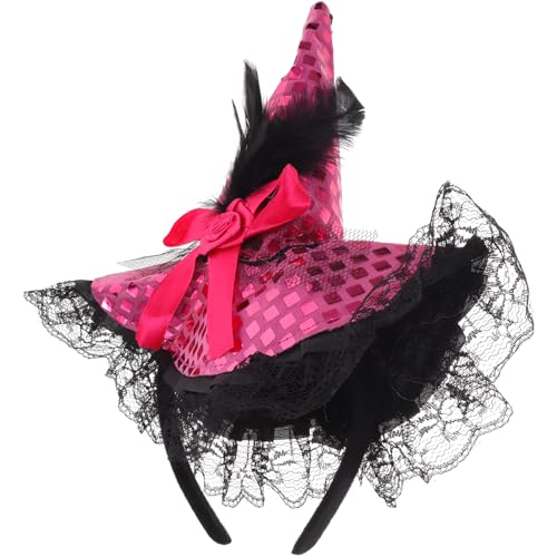 Toddmomy Halloween-hexenhut-stirnband für Kinder, Rosé- Und Schleifen-design, Partykostüm-zubehör für Verkleidungen, Auftritte Und Halloween-events von Toddmomy