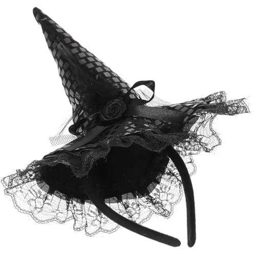 Toddmomy Halloween-hexenhut-stirnband: Pailletten-hexenhut-stirnband für Kinder, Halloween-party, Haar-accessoires, Partyzubehör, Schwarz von Toddmomy
