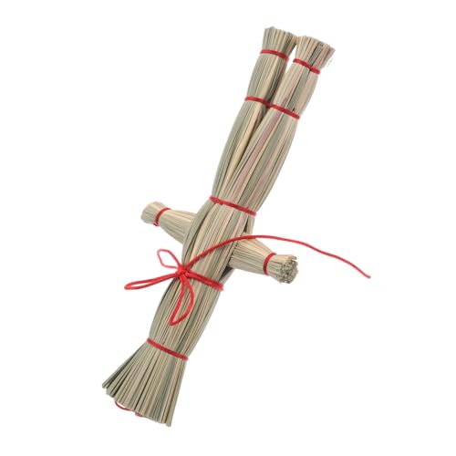 Toddmomy Handgemachte Chinesische Retro Gras Vogelscheuchenpuppe mit Gruseligem Hexenmotiv Halloween Dekoration und Sammlerstück Mystische Handwerkskunst Einzigartiges Geisterdesign von Toddmomy