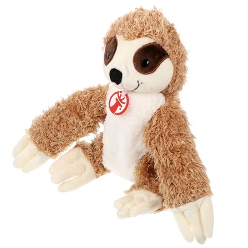 Toddmomy Handpuppe Baumfaultier aus Weichem Plüsch Interaktive Tierhandpuppe für Kleine Hände Pädagogisches Sprachentwicklung und Kreativität Braun von Toddmomy