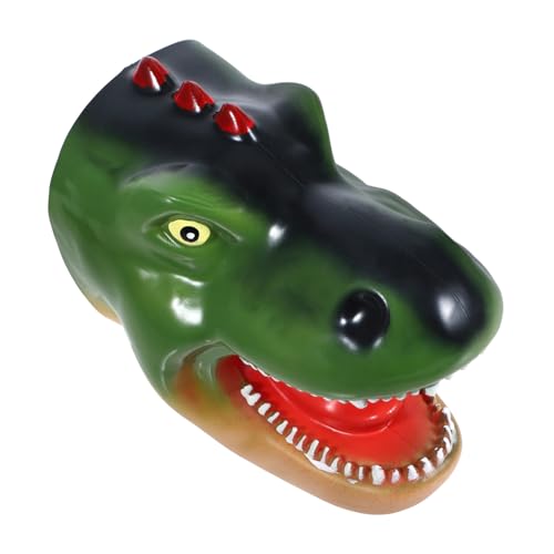 Toddmomy Handpuppe Dinosaurier aus Weichem Gummi Grüner Tyrannosaurus Kindersicheres Handpuppenspielzeug für Geschichten Erzählen Fördert Motorik und Koordination von Toddmomy