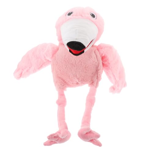 Toddmomy Handpuppe Flamingo Plüsch Vogel Handspielzeug Weiches Kuscheltier Waschbar für Storytelling und Rollenspiele von Toddmomy
