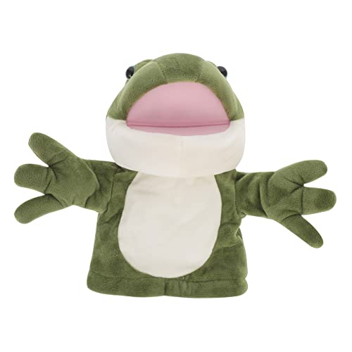 Toddmomy Handpuppe Frosch Plüsch Tier Handspielzeug Interaktives Kuscheltier Storytelling für Eltern von Toddmomy