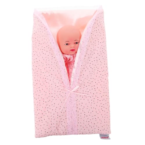 Toddmomy Handpuppenspielzeug Babypuppe Babygeschenk Fingerpuppen für Babys Beruhigungspuppen puppenzubehör Monster-Fingerpuppen Streichneuheit, dehnbares Lehrleiter Stoff Rosa von Toddmomy