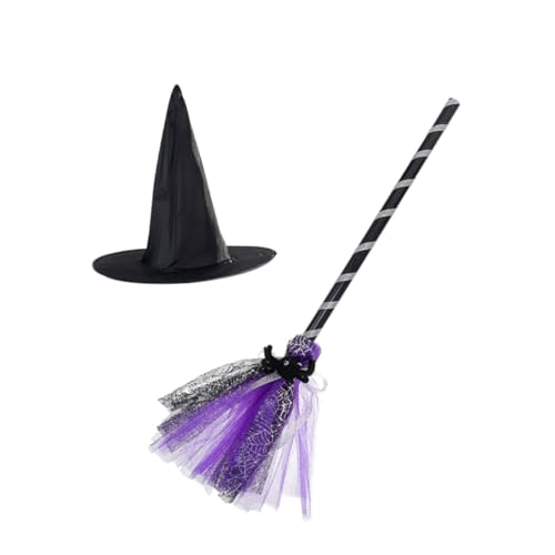 Toddmomy Hexenhut und Besen Set für Halloween Kostüm Teiliges Zubehör für Cosplay und Partys Leicht und Wiederverwendbar für Gruselige Feiern und Festliche Toddmomy Hexenhut und Besen Set für Halloween Kostüm Teiliges Zubehör für Cosplay und Partys Leicht und Wiederverwendbar für Gruselige Feiern und Festliche von Toddmomy
