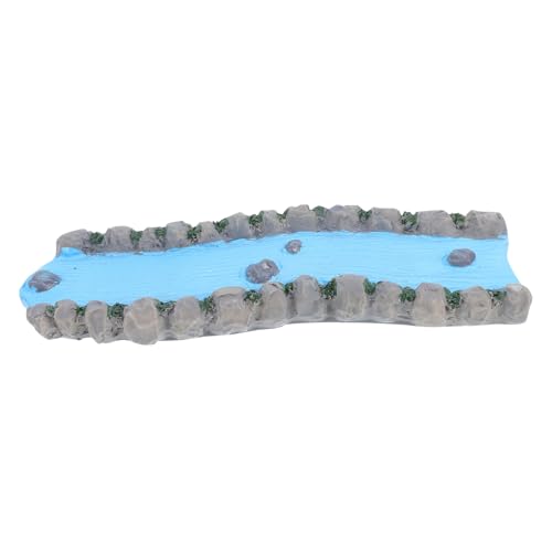 Toddmomy Hochwertiges Resin Miniatur Fluss Deko für Zen Garten Wasserlandschaft Miniatur Landschaft Kunsthandwerk Stressmanagement Sandtray Zubehör für Psychologen Zuhause Büro von Toddmomy
