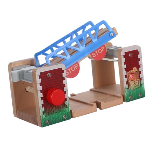 Toddmomy Hölzerne Eisenbahn Hebebrücke für Kompatibel mit Holzeisenbahn Zubehör Fördert Feinmotorik und Kognitive Fähigkeiten Pädagogisches von Toddmomy