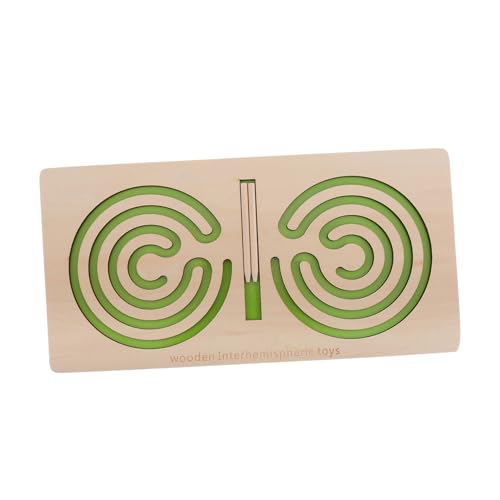 Toddmomy Hölzerner Maze Brettspiel Handheld-Puzzle-Board Für Kinder Hand-Auge-koordination Feinmotorische Fähigkeitenentwicklung von Toddmomy