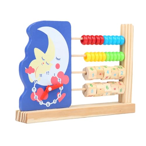 Toddmomy Holz Abakus Rechenrahmen Lernspielzeug für Bunte Perlen Arithmetik Abakus Montessori Mathehilfe Robust Kompakt Leicht Tragbar von Toddmomy