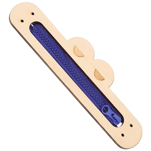 Toddmomy Holz Busy Board Lernspielzeug mit Blauem Frosch Zipper Pädagogisches Interaktives Montessori Activity Board Fördert Kreativität und Motorische Entwicklung bei Kindern von Toddmomy