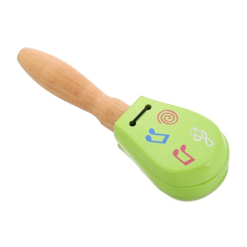 Toddmomy Holz Castanets für Musikinstrument Musik und Rhythmusgefühl Sicher und Langlebig Mit Langem Griff für Einfachen Halt Frühkindliche Musikalische Bildung von Toddmomy