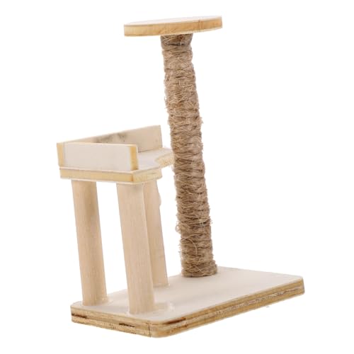 Toddmomy Holz Dekorativer Kratzbaum für Puppenhaus Kleines Katzenmöbelstück Zubehör für Spielwelten Toddmomy Holz Dekorativer Kratzbaum für Puppenhaus Kleines Katzenmöbelstück Zubehör für Spielwelten von Toddmomy