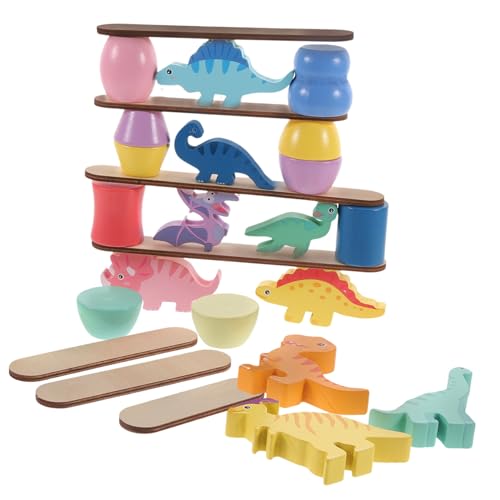 Toddmomy Holz Dinosaurier Stapelspielzeug für Balancierendes Lernspielzeug aus Sicherem Holz mit Großen Bausteinen Fördert Feinmotorik und Koordination Pädagogisches für Kleinkinder Toddmomy Holz Dinosaurier Stapelspielzeug für Balancierendes Lernspielzeug aus Sicherem Holz mit Großen Bausteinen Fördert Feinmotorik und Koordination Pädagogisches für Kleinkinder von Toddmomy