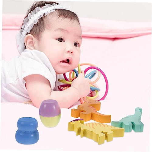 Toddmomy Holz Dinosaurier Stapelspielzeug für Pädagogisches Balancespiel Große Bausteine für Kleinkinder Fördert Logisches und Feinmotorik Sicher und Spielerisch Lernspielzeug von Toddmomy