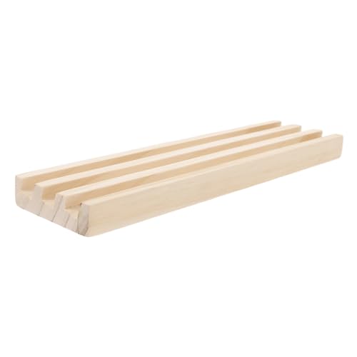 Toddmomy Holz Domino Rack Stabiler Halter für Domino Spiele Teiliges Geeignet für Kreative DIY Projekte Fördert die Präsentation von Alphabetkarten und Sorgt für Verbessertes von Toddmomy