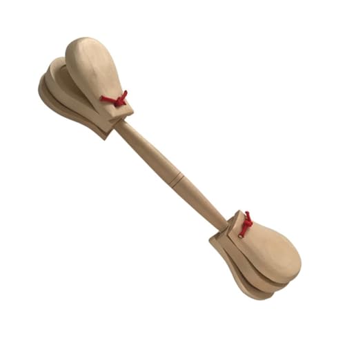 Toddmomy Holz Doppelkopf Castanets Percussion Instrument Musikalisches Lernspielzeug Früherziehung Eltern Junge Mädchen Robust und Hautfreundlich Toddmomy Holz Doppelkopf Castanets Percussion Instrument Musikalisches Lernspielzeug Früherziehung Eltern Junge Mädchen Robust und Hautfreundlich von Toddmomy
