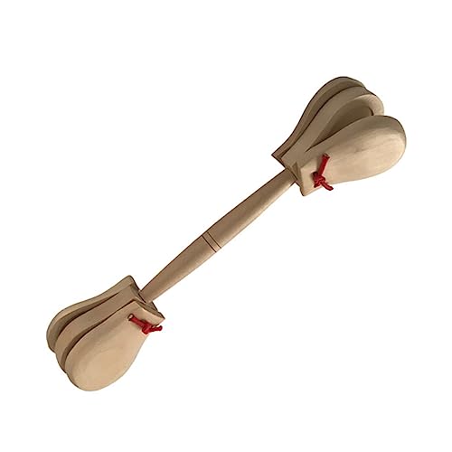 Toddmomy Holz Doppelkopf Kastagnetten Musikinstrumente für Pädagogisches Schlagzeugspielzeug Sicher Glatt Verarbeitet Farbenfroh Fördert Musikalisches Interesse und Frühe Bildung von Toddmomy