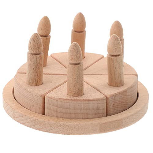 Toddmomy Holz Geburtstagskuchen Kinderküche Zubehör aus Holz Langlebig Pädagogisch Fördert Feinmotorik Kreativität für Kleinkinder Mädchen Jungen Rollenspiel von Toddmomy