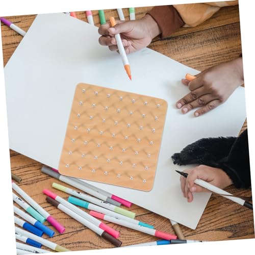 Toddmomy Holz Geoboard Lernspielzeug Nagelbrett Puzzle Montessori zur Formenerkennung für Schule und Zuhause von Toddmomy