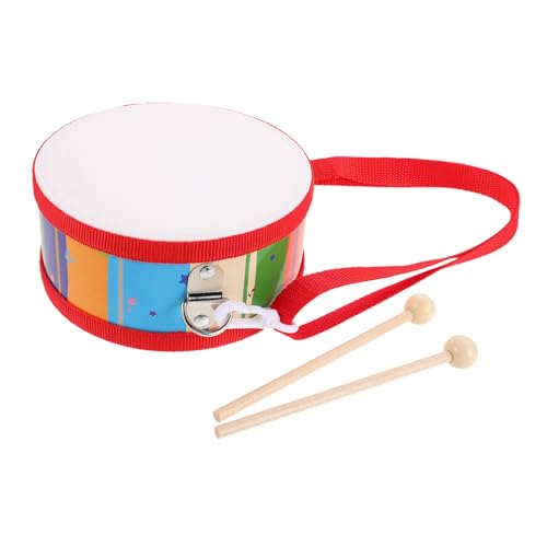 Toddmomy Holz-Handtrommel mit Verstellbarem Gurt und Schlägeln Orff-Percussion-Instrument für Musikalische Früherziehung Tragbares Lernspielzeug für Junge Mädchen und Kleinkinder Jungen Toddmomy Holz-Handtrommel mit Verstellbarem Gurt und Schlägeln Orff-Percussion-Instrument für Musikalische Früherziehung Tragbares Lernspielzeug für Junge Mädchen und Kleinkinder Jungen von Toddmomy