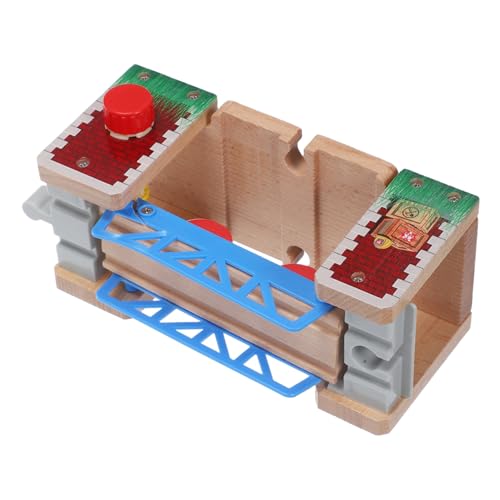 Toddmomy Holz Hebebrücke für Kreative Spielwelten Spielzeugzubehör zur Erweiterung von Holzeisenbahn Sets Fördert Feinmotorik und Fantasie von Toddmomy