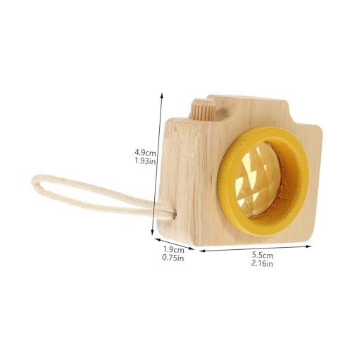 Toddmomy Holz Kaleidoskop Kamera Lernspielzeug Ab Jahr Stabiles Pädagogisches Kaleidoskop mit Handriemen Farbenfrohes Montessori Geschenk für Kleinkinder und Party Mitgebsel von Toddmomy