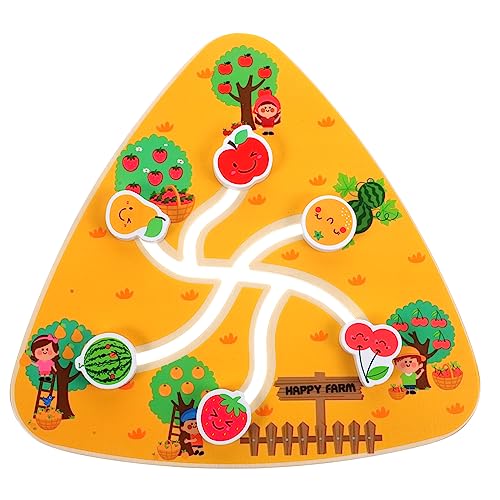 Toddmomy Holz Labyrinth Lernspielzeug für Kleinkinder Interaktives Brettspiel Feinmotorik und Logischem Pädagogisches Maze Toy für Ab Jahren Handliches Spiel für Unterwegs und Familienzeit von Toddmomy