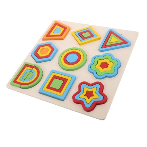 Toddmomy Holz Montessori Formenpuzzle für Kleinkinder Interaktives Geometrisches Lernspielzeug mit Bunten Formen Fördert Farb Formenerkennung Motorische Fähigkeiten und Teamspiel Sicher und von Toddmomy