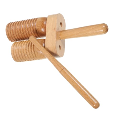 Toddmomy Holz Rhythmusblock Percussion Instrument für Robuste Holzblock mit Schlägel Einfach für Musikalische Früherziehung Fördert Interesse an Musik von Toddmomy