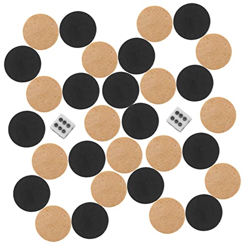Toddmomy Holz Schachfiguren Ersatz Spielsteine aus Premium Holz Poliert für Dame Brettspiele Kompatibel Tragbar Sicher und Langlebig Geschenkidee von Toddmomy