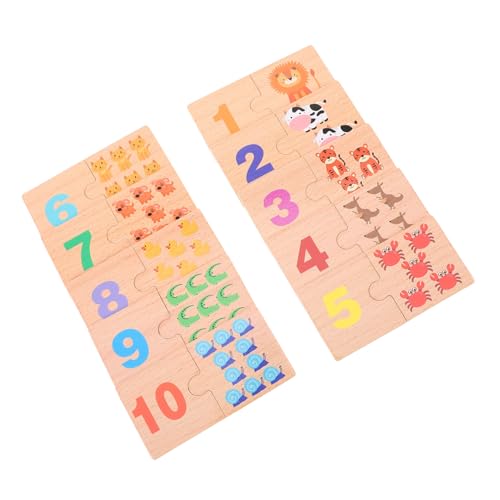 Toddmomy Holz Vorschulkinder Und Puzzle Lernbedarf Frühes Spiel Mathematik Kindergarten Holz Vorschulblöcke Für Werkzeugjahre Zählspielzeug Montessori Spielspielzeug Bildung Matching von Toddmomy