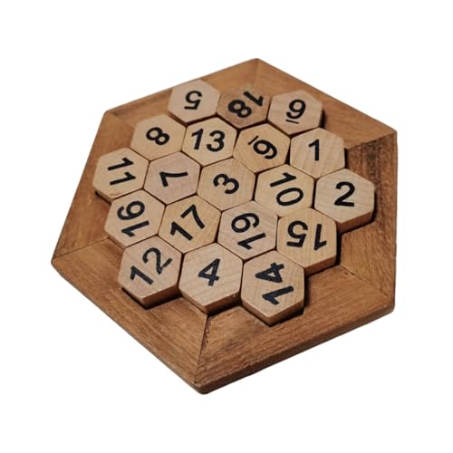 Toddmomy Holz Zahlenpuzzle Lernspielzeug für Ab Jahren Pädagogisches Spiel zur Frühförderung mit Stabilem Rutschfestem Design Fördert Zahlenverständnis Kreativität und Zusammenarbeit von Toddmomy