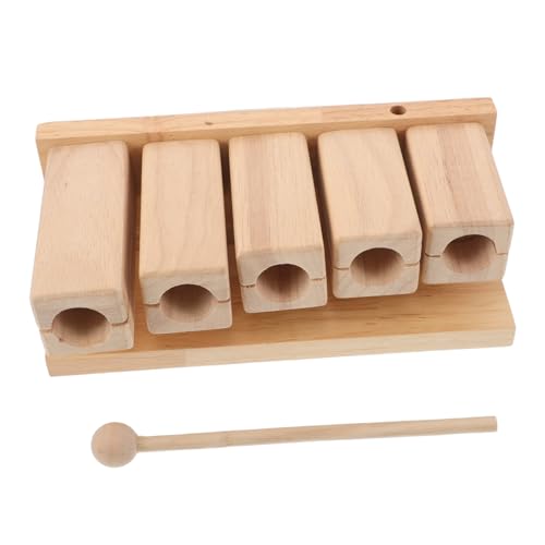 Toddmomy Holz-rhythmusblock Töne mit Schlägel Schlaginstrument Holzpercussion Leicht und Sicher für Vorschule und Kleinkinder Lernspielzeug von Toddmomy