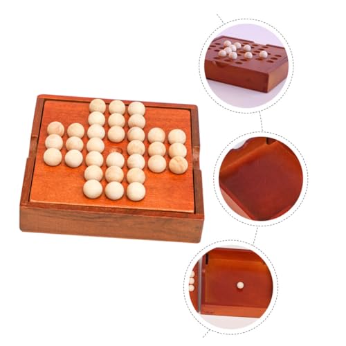 Toddmomy Holz schachbrettspiel für Lustiges Brettspiel mit Holzperlen Fördert Logisches Denken Fein Poliert Sicher für Familie Party und Reisen Ab Jahren von Toddmomy