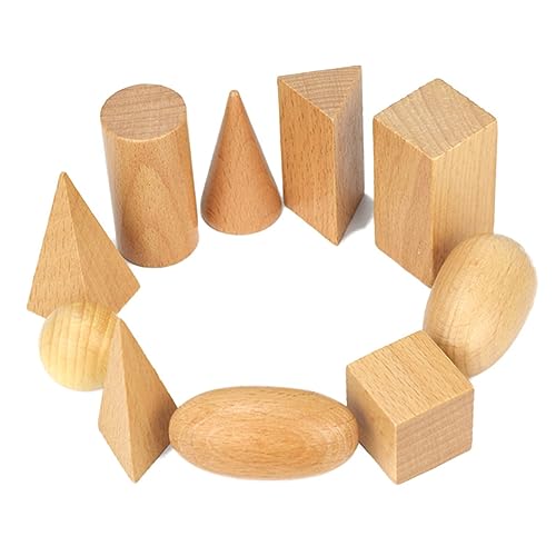 Toddmomy Holzbau Minispielzeug Kinderspielzeug Bausteine Lustiges Kinderspielzeug Pädagogisches Geometrisches Holz Khaki von Toddmomy