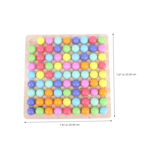Toddmomy Holzperlen Ball Puzzle Buntes Pädagogisches Holzspielzeug für Farb Denkentwicklung Interaktives Eltern Junge Mädchen Lernspielzeug Geschenk von Toddmomy