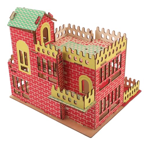 Toddmomy Holzpuzzle Bausatz Holzbaukasten DIY Holzhaus Modell Lernspielzeug für Jungen Mädchen Ab Jahren Holzstruktur Langlebig Pädagogisch Fördernd Feinmotorik von Toddmomy
