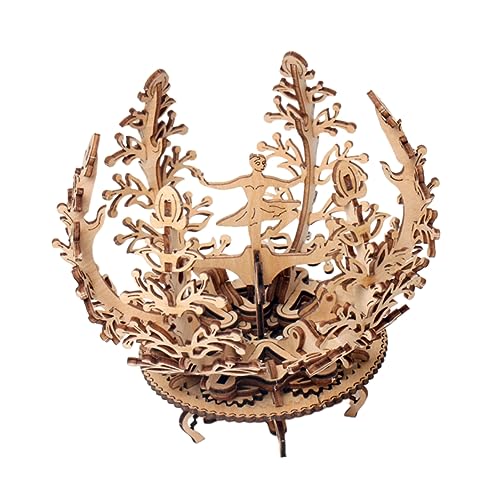 Toddmomy Holzpuzzle DIY Blumen Bausatz aus Holz für Erwachsene Mechanisches Steckspiel Dekoratives Modell Kreatives Assembly Toy für und Schreibtisch von Toddmomy