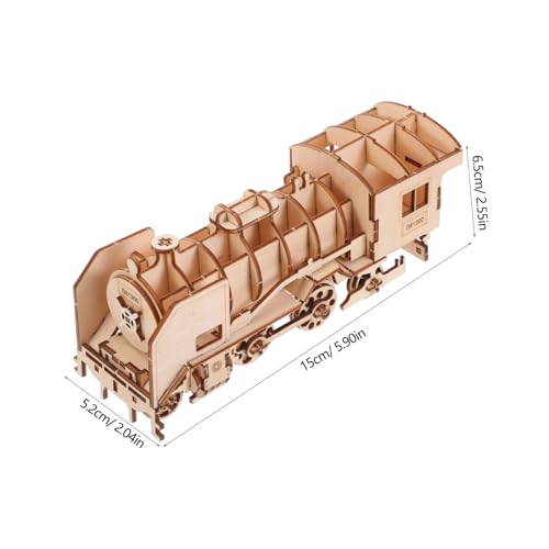 Toddmomy Holzpuzzle Holzbausatz Handgemachtes Modell Zug Eisenbahn Lernspielzeug DIY Bastelset Fördert Hand Auge koordination und Kreativität von Toddmomy