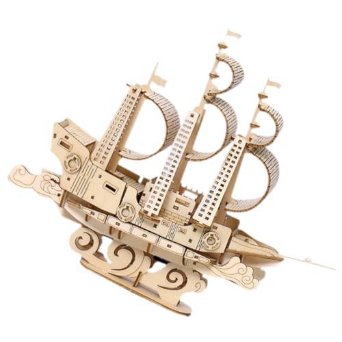 Toddmomy Holzpuzzle Segelboot Modell DIY Bausatz für Kreatives Eltern Interaktion für Weihnachten und Geburtstage von Toddmomy