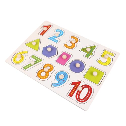 Toddmomy Holzpuzzle Zahlen Steckspiel aus Langlebigem Holz Pädagogisches Montessori Lernspielzeug für Kleinkinder und Kreatives Jigsaw Puzzle für Vorschule und Frühe Entwicklung von Toddmomy