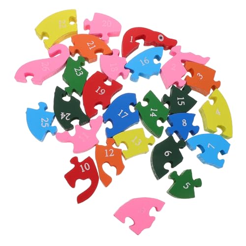 Toddmomy Holzpuzzle für Interaktives Alphabet und Zahlenpuzzle für Vorschulkinder Lernspielzeug Mathematik und Farbverständnis Multifunktionales Holzspielzeug für Jungen und Mädchen von Toddmomy