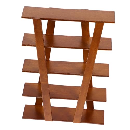 Toddmomy Holzregal Für Puppenhaus Elegantes Hohles Design Kleine Räume Dekorative Mini Möbelmodelle Klassischer Farbe Zur Aufbewahrung von Toddmomy