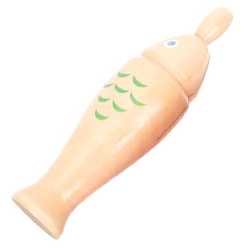 Toddmomy Holzschlaginstrument Fischform Percussion Sicherer Holzblock mit Schlägel Fördert Rhythmusgefühl Kreativität und Eltern Junge Mädchen Bindung für Kleinkinder und Musikanfänger von Toddmomy