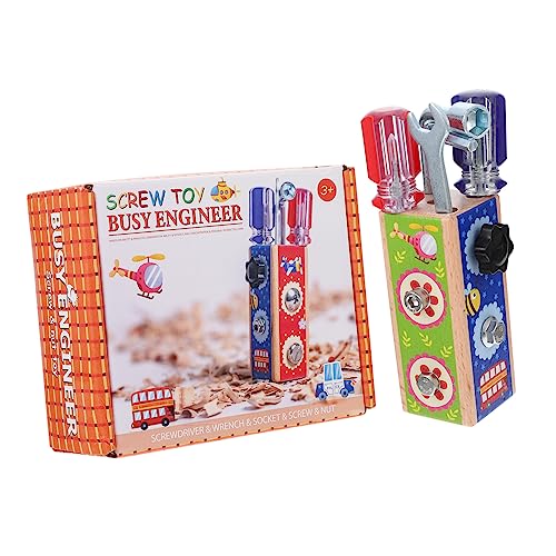 Toddmomy Schraubenspielzeug für Früherziehung aus Massivem Holz Kreatives Lernspielzeug für Kinder zur Formerkennung und Hand Augen Koordination für Geburtstage und Feste von Toddmomy