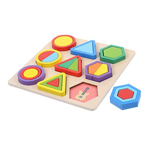 Toddmomy Holzspielzeug Geometrische Formen Puzzle Regenbogen Bausteine Lernspielzeug Montessori Motorikfördernd Kreativitätsfördernd von Toddmomy