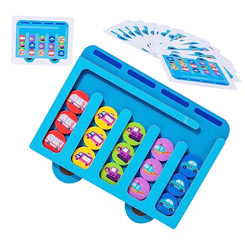 Toddmomy Holzspielzeug Lernspielzeug Sortierspiel mit Farben Doppelseitiges Montessori Form Matching für Ab Jahren Tragbares Pädagogisches Denkspiel zur Farb und Formerkennung von Toddmomy