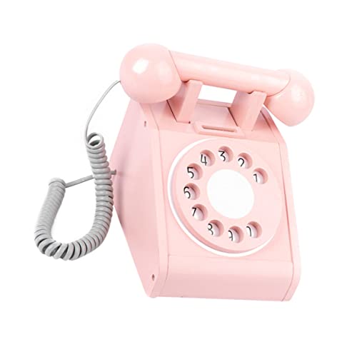 Toddmomy Holzspielzeug Telefon für Simuliertes Retro Design Pädagogisches Spieltelefon Fördert Hand Augen Koordination und Intellektuelle Entwicklung von Toddmomy