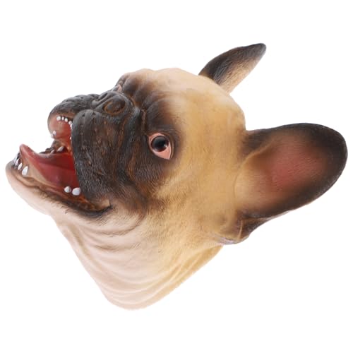 Toddmomy Hund Handpuppe Französische Bulldogge Handspiel Puppe Bunte Stofftier Rollenspiel für Vorschule und Geburtstag Geschenk von Toddmomy