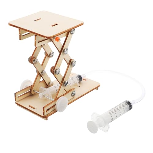 Toddmomy Hydraulische Hebeplattform aus Naturholz Wissenschaftliches Experimentierset für Sicherer DIY Bausatz zum Lernen von Luftdruck und Hydraulik Pädagogisches für Jungen und Mädchen Ab von Toddmomy